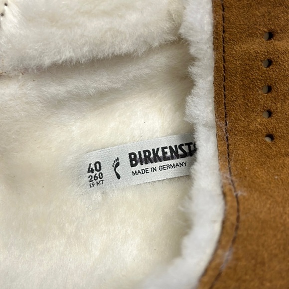 NWT Birkenstock Arizona Shearling Suede Leather Size 9 Mink Suede. - Picture 12 of 16